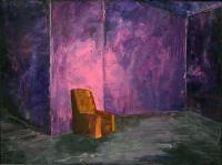 Room Paintings - Chair In Room - Oil On Canvas