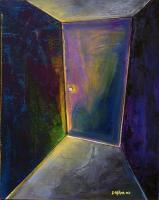 Room Paintings - Purple Door - Oil On Canvas